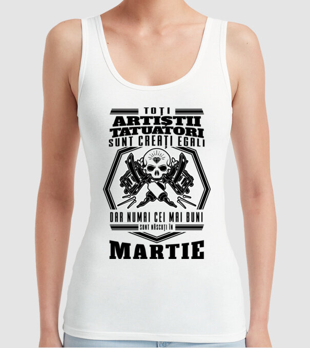 Toți artiștii tatuatori sunt creați egali martie model alb pe tricou