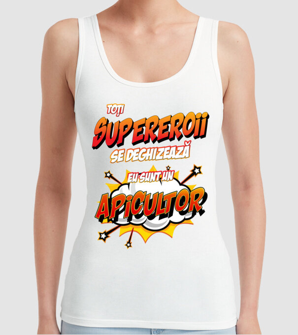 Toți supereroii se deghizează, eu sunt un apicultor model alb pe tricou