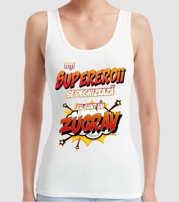 toți supereroii se deghizează, eu sunt un zugrav model alb pe tricou