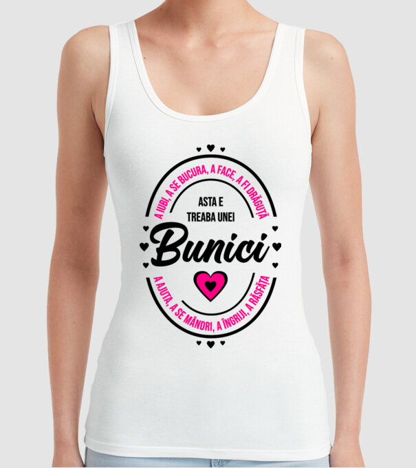 treburile unei bunici model alb pe tricou
