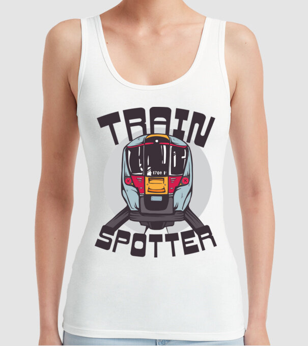Trenuri model alb pe tricou