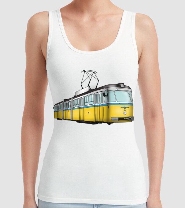 Trenuri model alb pe tricou