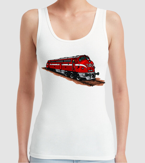 Trenuri model alb pe tricou