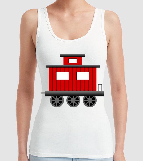 Trenuri model alb pe tricou