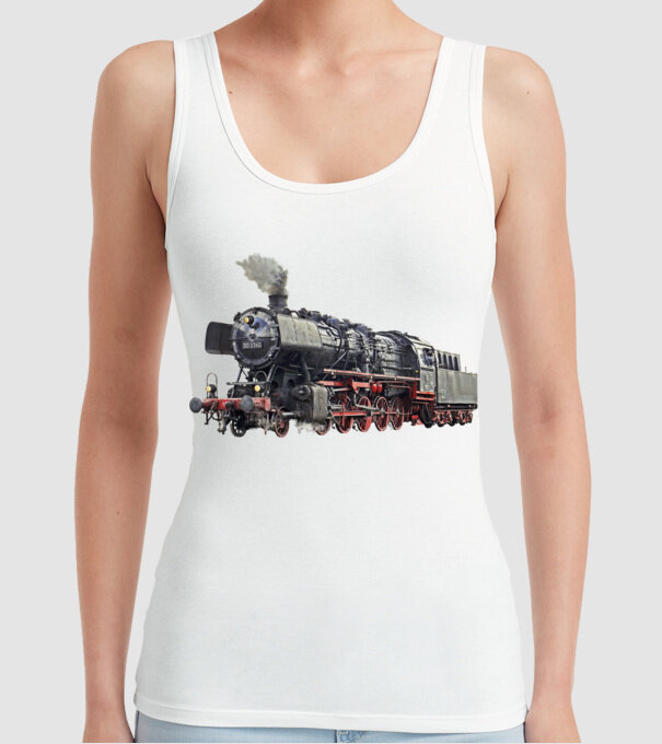 Trenuri model alb pe tricou