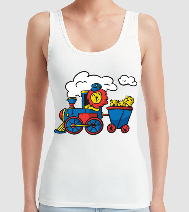Trenuri model alb pe tricou