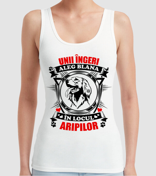 unii îngeri aleg blana în locul aripilor model alb pe tricou