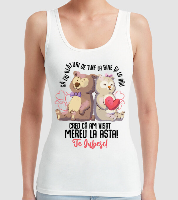 Valentine_Să fiu alături de tine la bine și la rău, cred că am visat mereu la asta model alb pe tricou