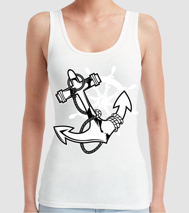 Vapoare model alb pe tricou