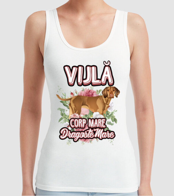 vijlă - corp mare, dragoste mare model alb pe tricou