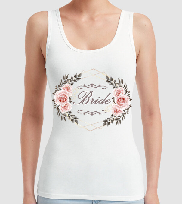 Vintage Bride model alb pe tricou