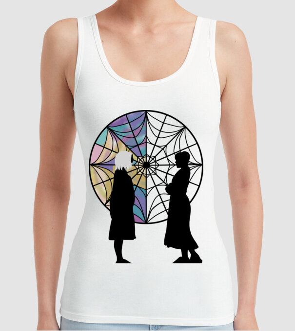 Wednesday Friendship model alb pe tricou