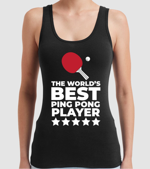 Cel mai bun jucător ping-pong engleză model negru pe tricou