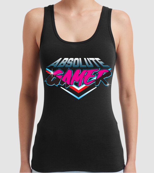Absolute Gamer model negru pe tricou
