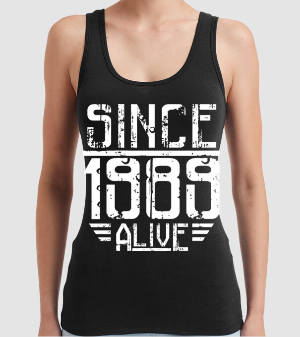 Alive since 1989 model negru pe tricou
