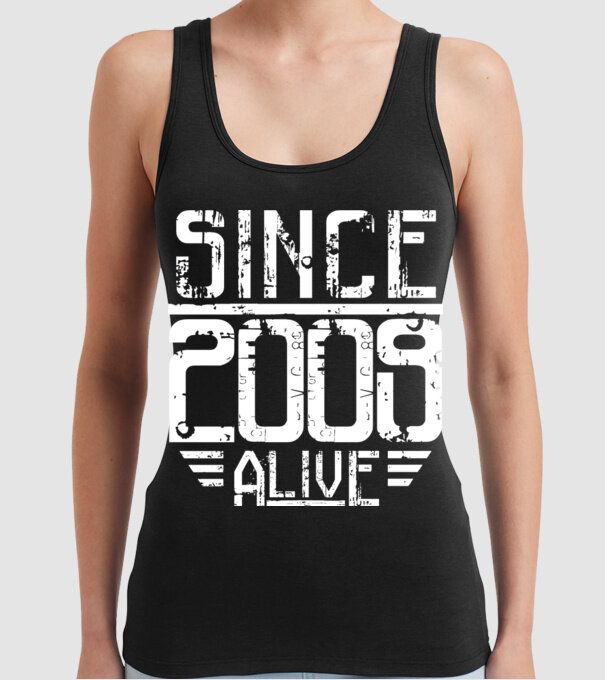 Alive since 2009 model negru pe tricou