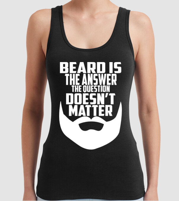Beard is the answer model negru pe tricou