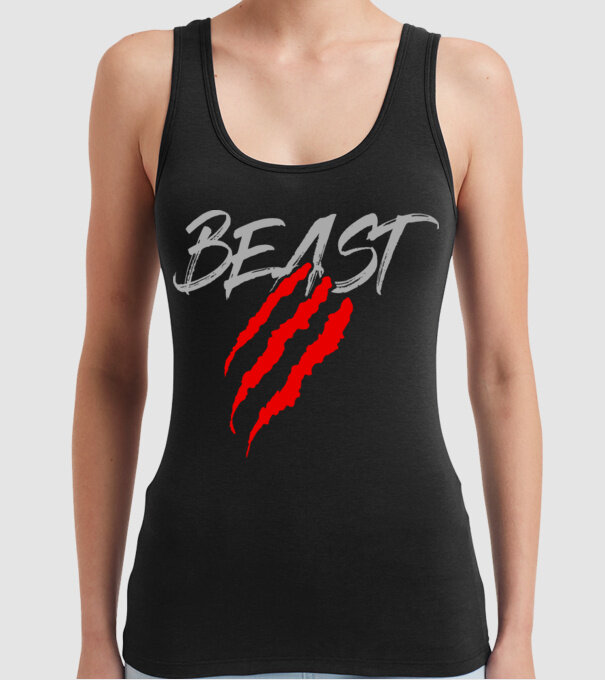 Beast model negru pe tricou