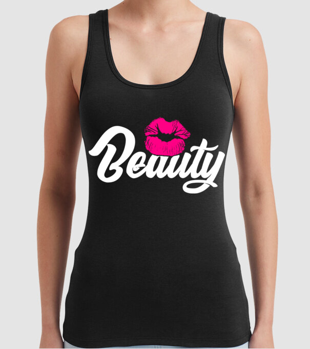 Beauty model negru pe tricou