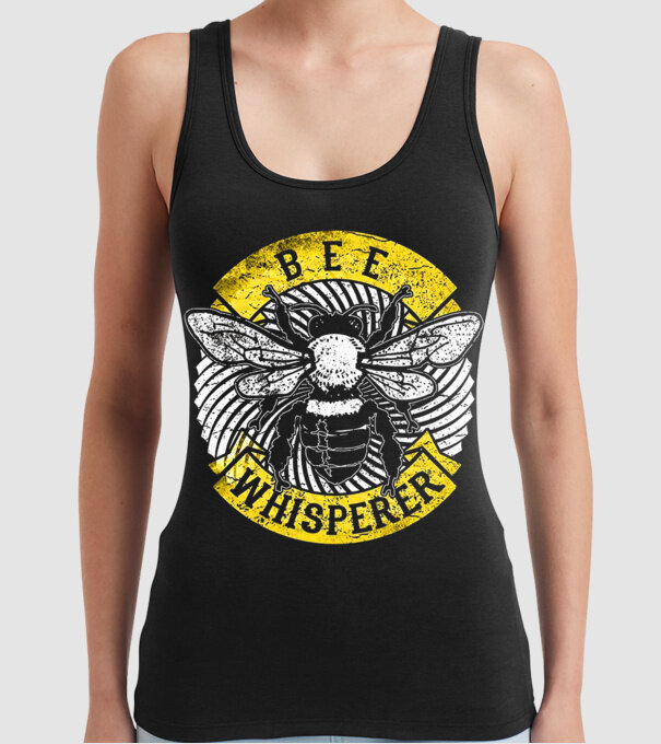 Bee Whisperer model negru pe tricou