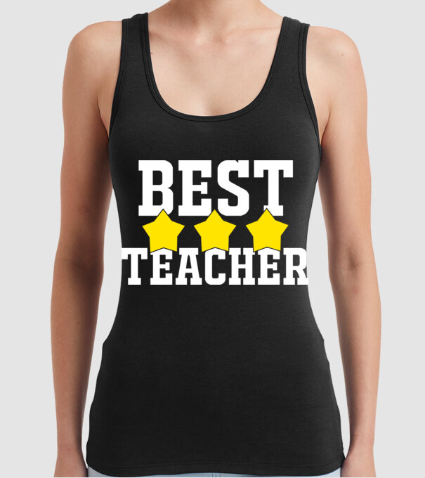 Best teacher model negru pe tricou
