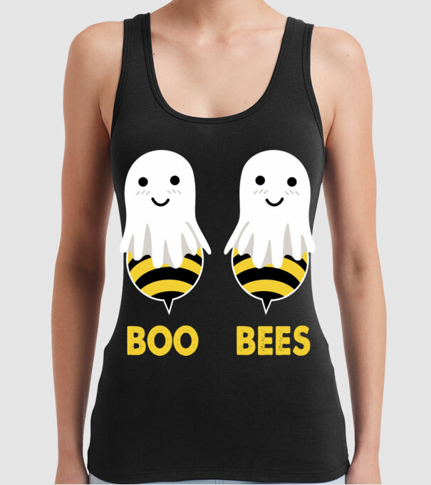Boo bees model negru pe tricou