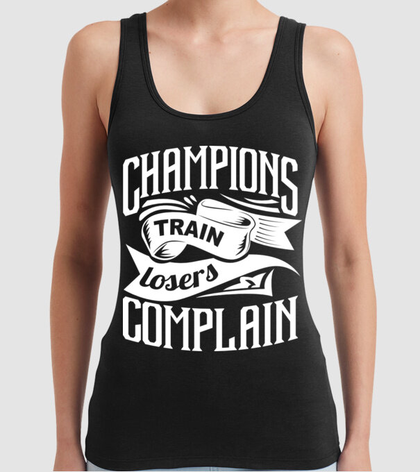 champions train model negru pe tricou