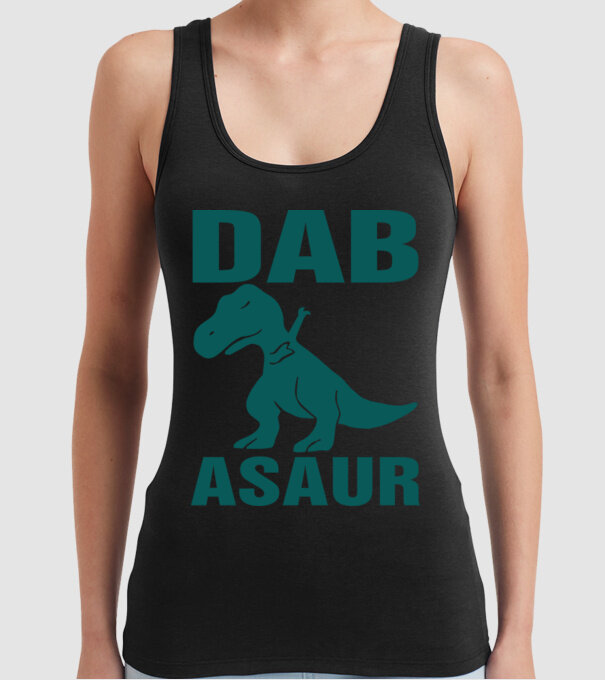 Dabasaur model negru pe tricou