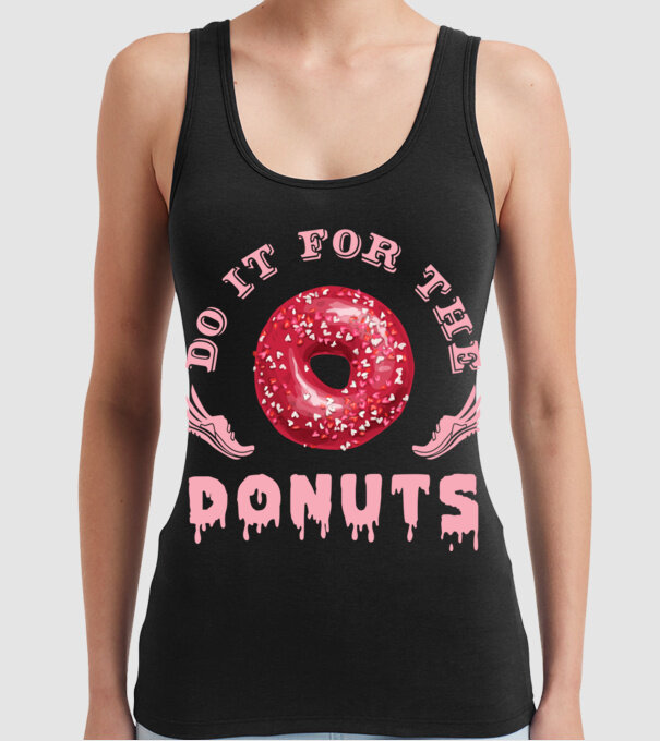 Do it for the donuts model negru pe tricou