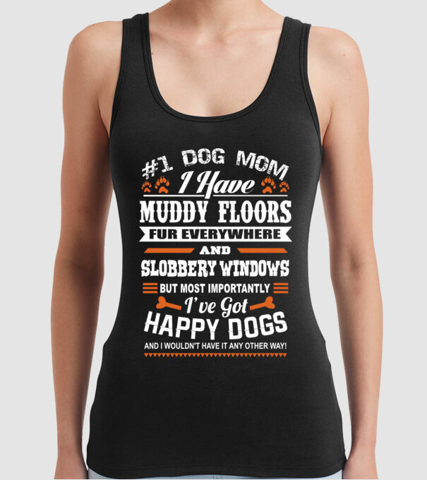 Dog mom be like model negru pe tricou