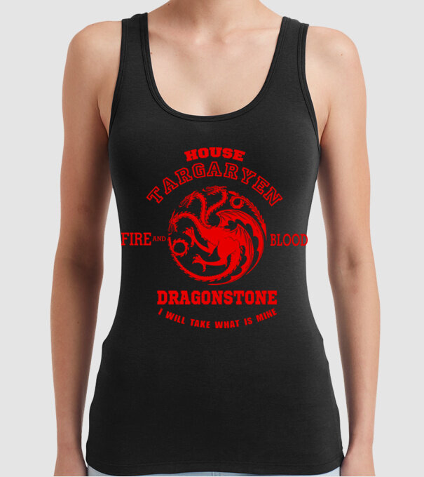 Dragonstone model negru pe tricou
