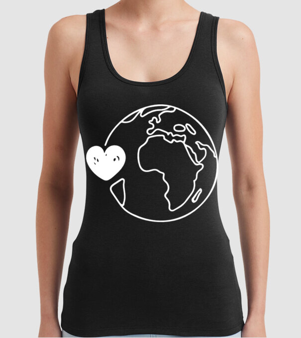 EarthLogo model negru pe tricou