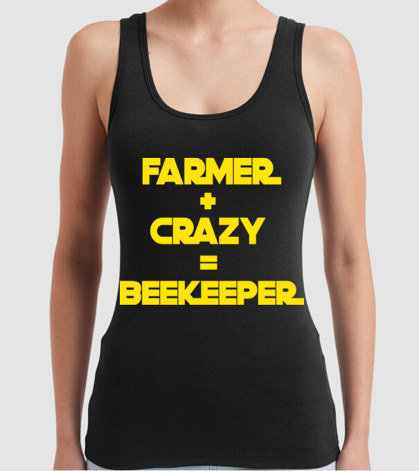 Farmer crazy beekeeper model negru pe tricou