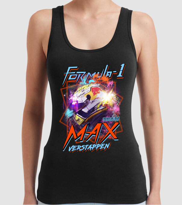FORMULA 1 VERSTAPPEN model negru pe tricou