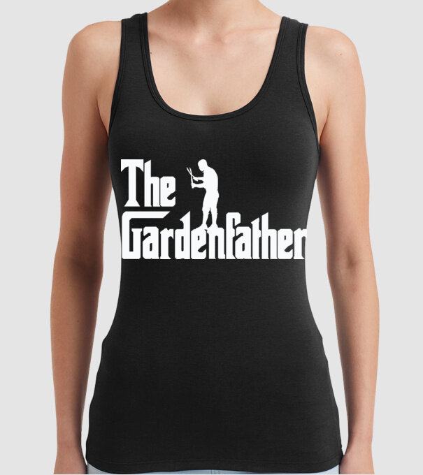 The Gardenfather model negru pe tricou
