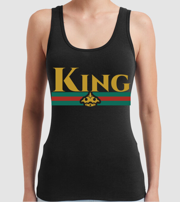 Gucci king model negru pe tricou