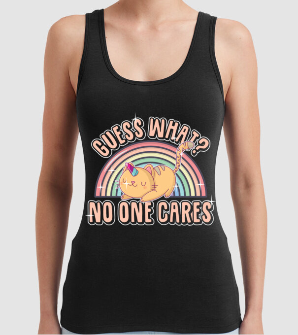 Guess what pisică-unicorn model negru pe tricou