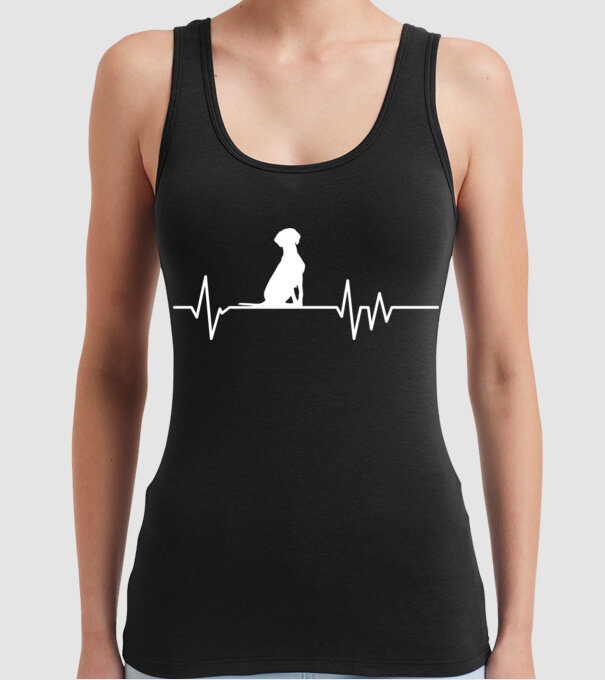 Heartbeat silueta Vijla model negru pe tricou