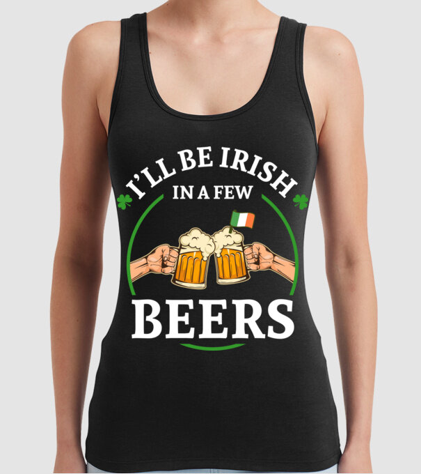 'I''ll be irish' model negru pe tricou