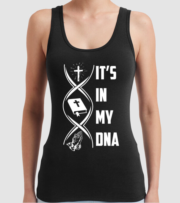 Its in my dna jesus model negru pe tricou