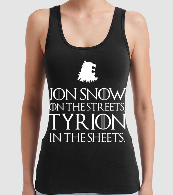 Jon Snow streets model negru pe tricou