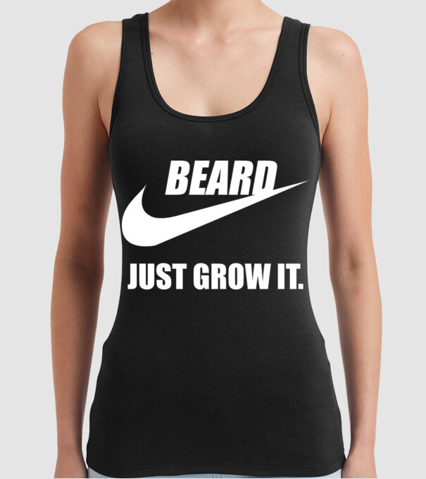 Just Grow It! model negru pe tricou