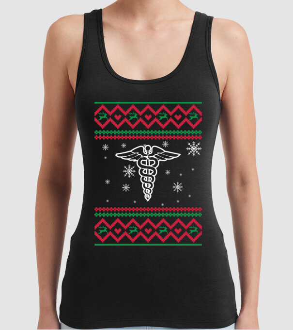 Model tricotat de Crăciun - medicină model negru pe tricou