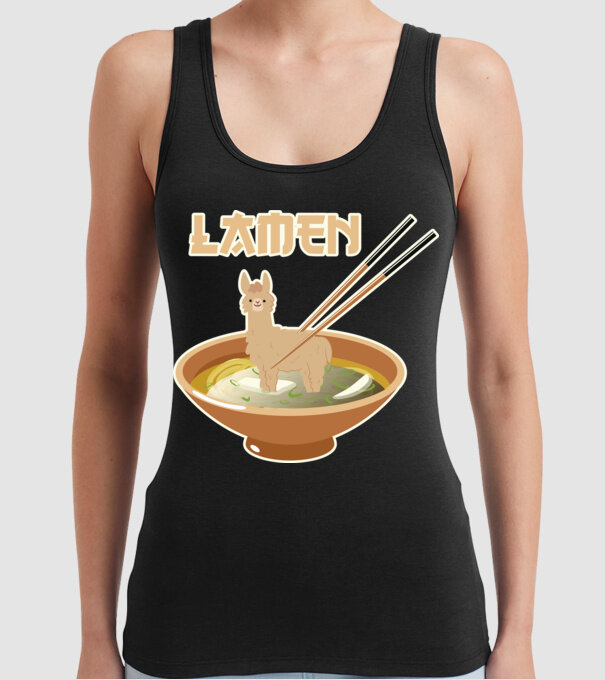 Lamen model negru pe tricou