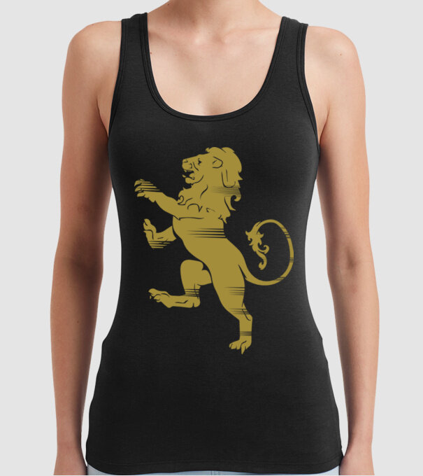 Lion Rampant model negru pe tricou