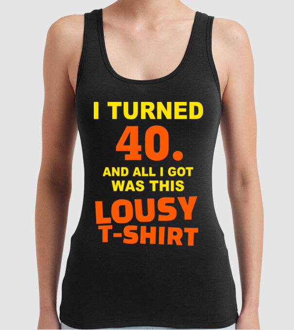 Lousy T-shirt 40 model negru pe tricou