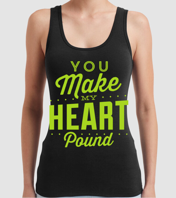 Make my heart model negru pe tricou