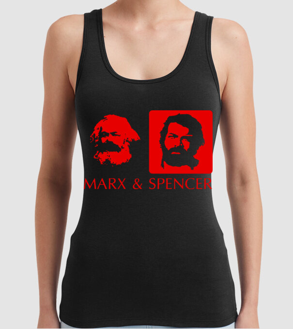 MARX and Spencer model negru pe tricou