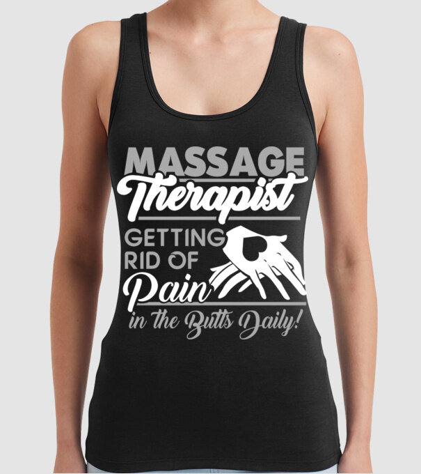 Massage pain model negru pe tricou