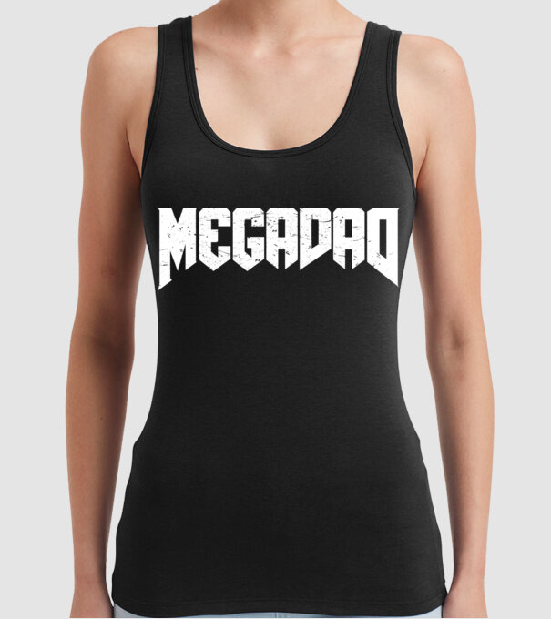 Megadad model negru pe tricou